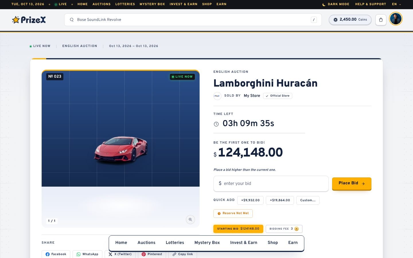 A live auction