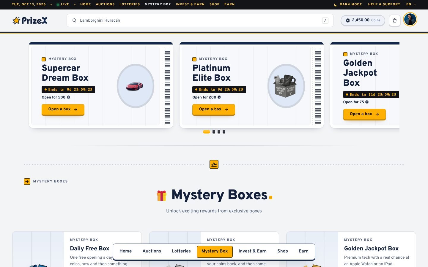 Mystery boxes