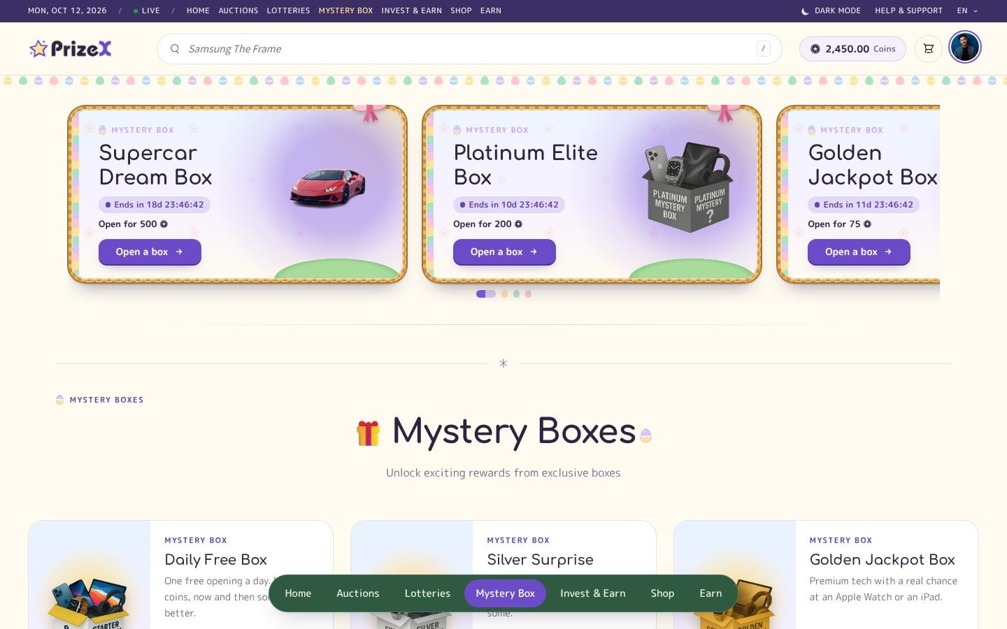 Mystery boxes