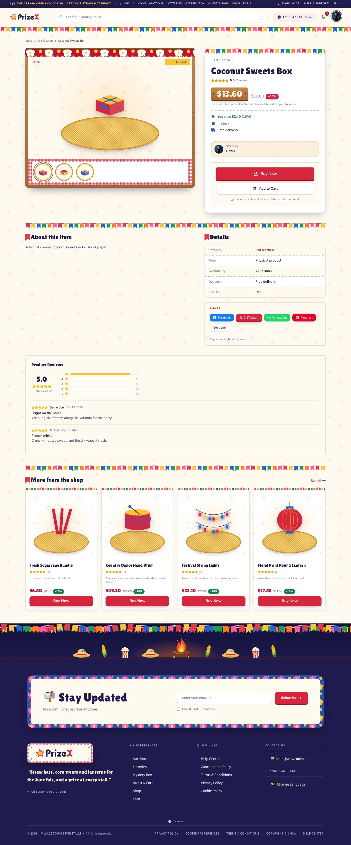 A product page
