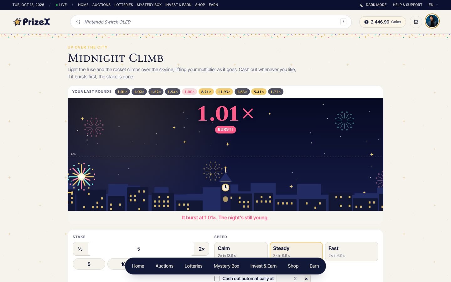 Midnight Climb (New Year's Eve), in play