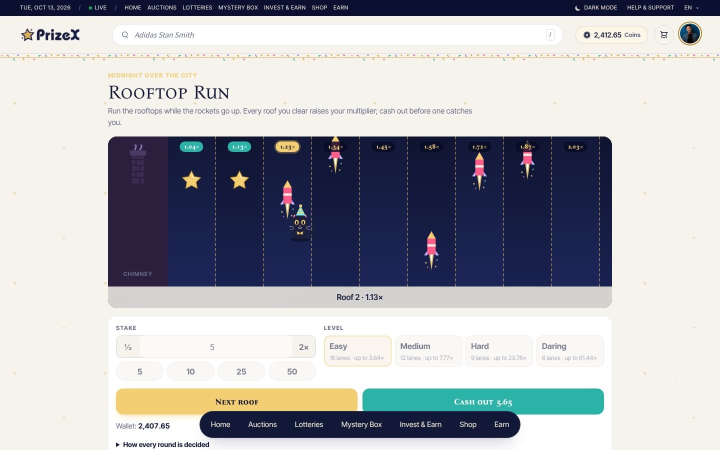 Rooftop Run (New Year's Eve), in play