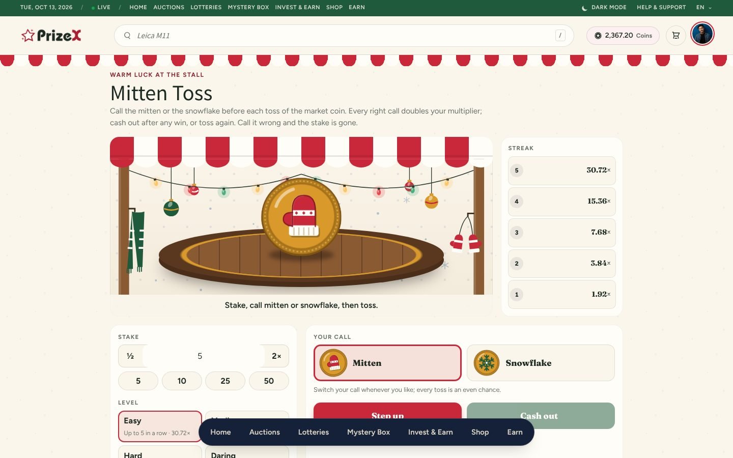 Mitten Toss (Advent Market)