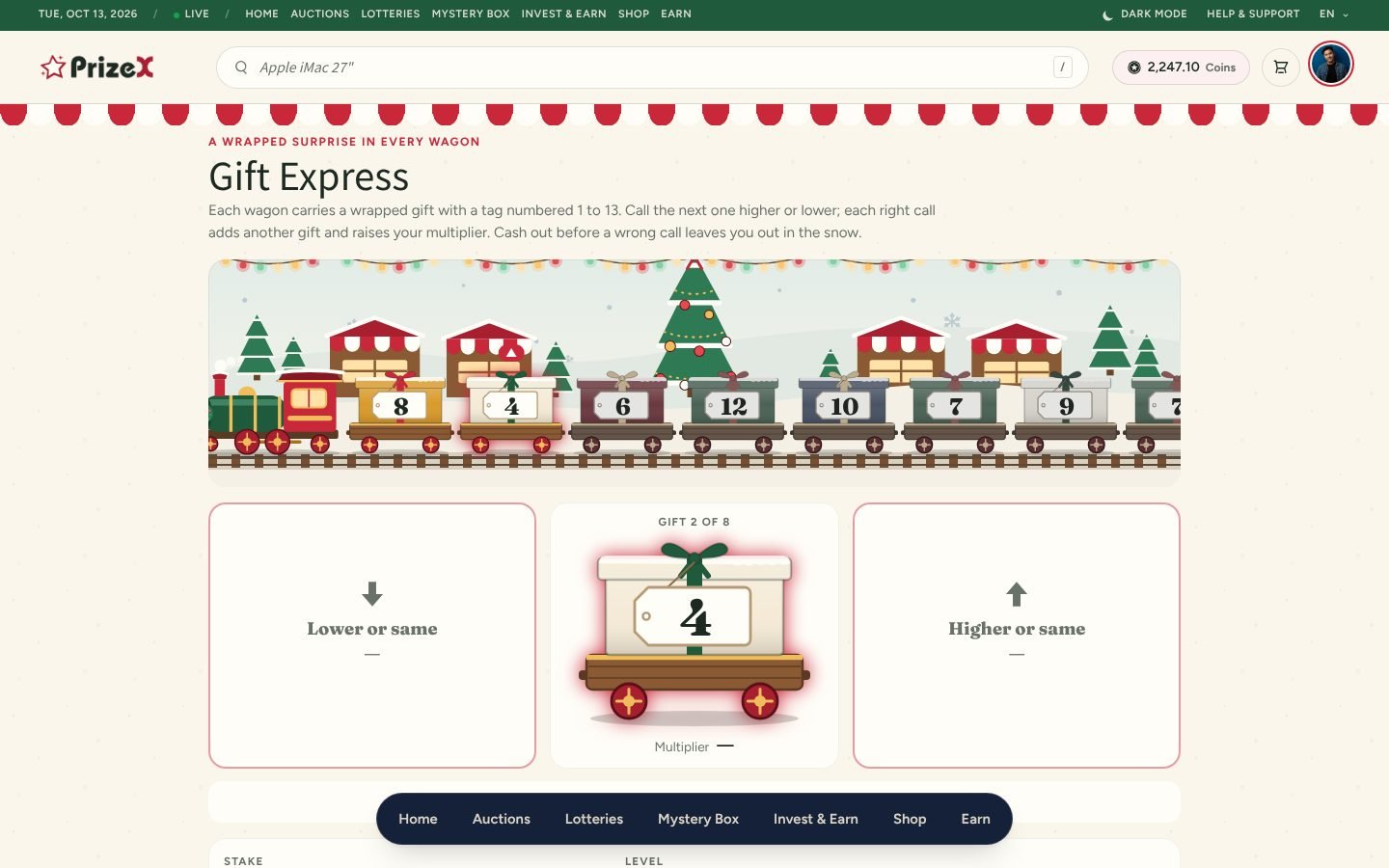 Gift Express (Advent Market), in play