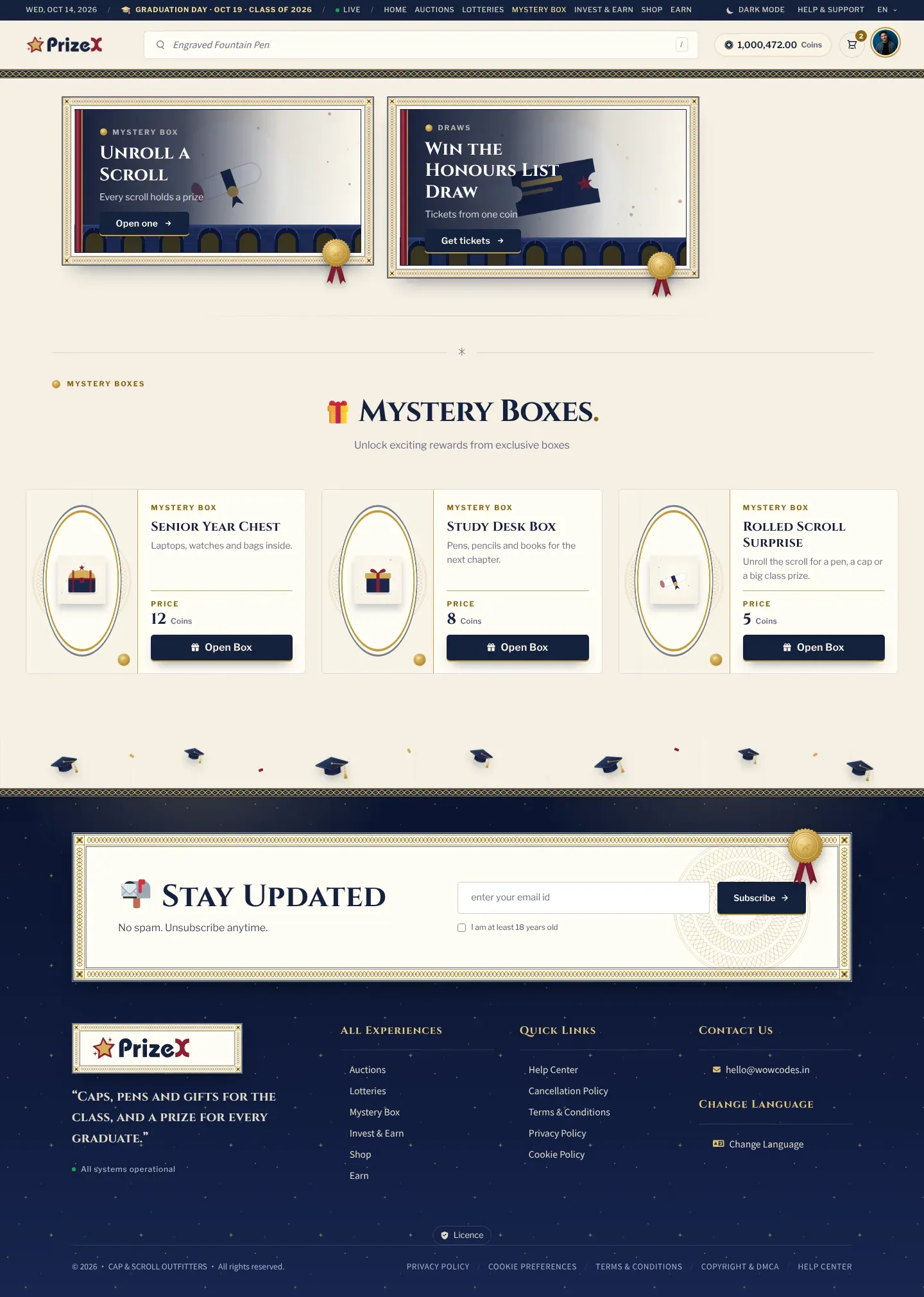 Mystery boxes