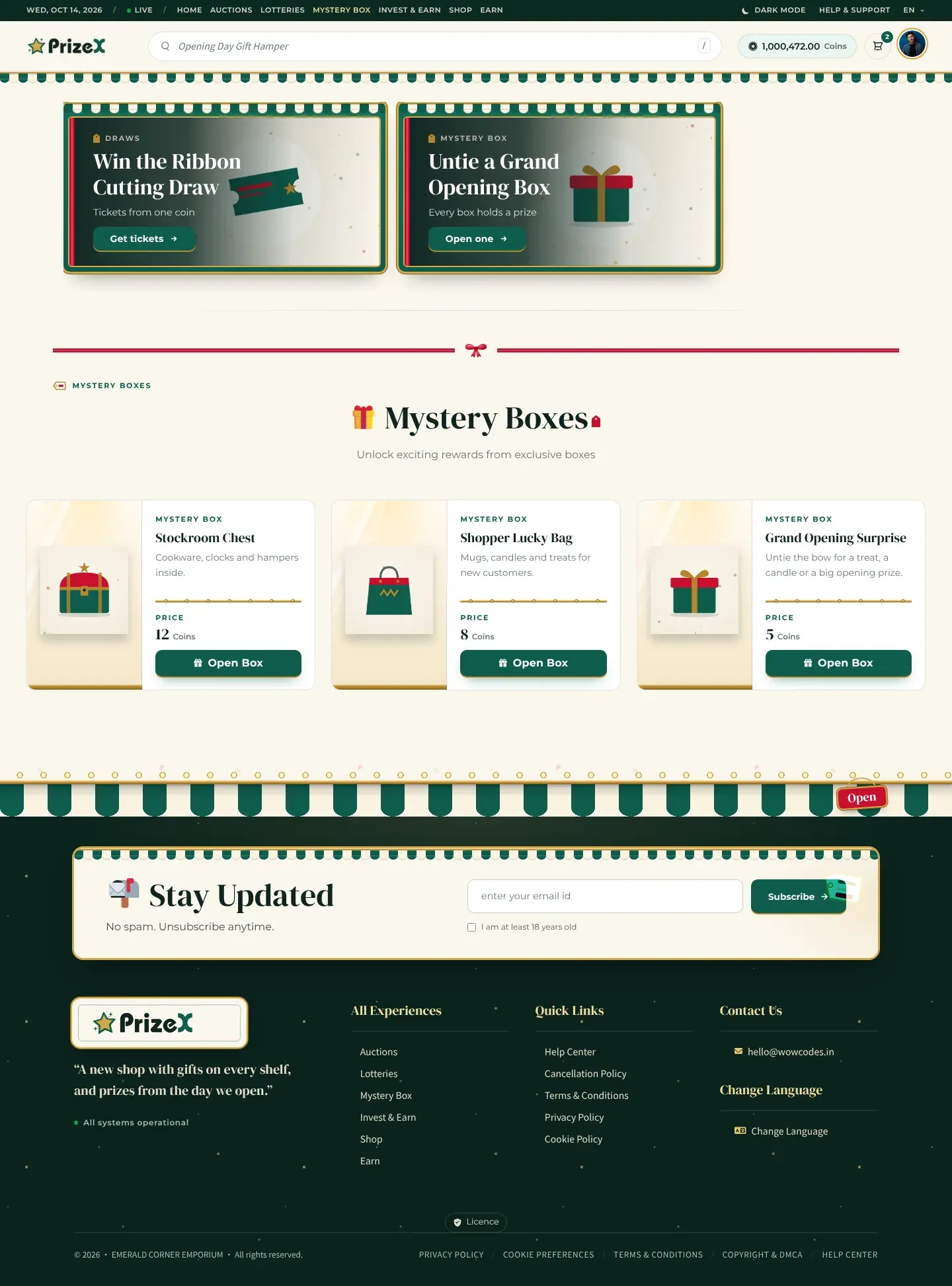 Mystery boxes
