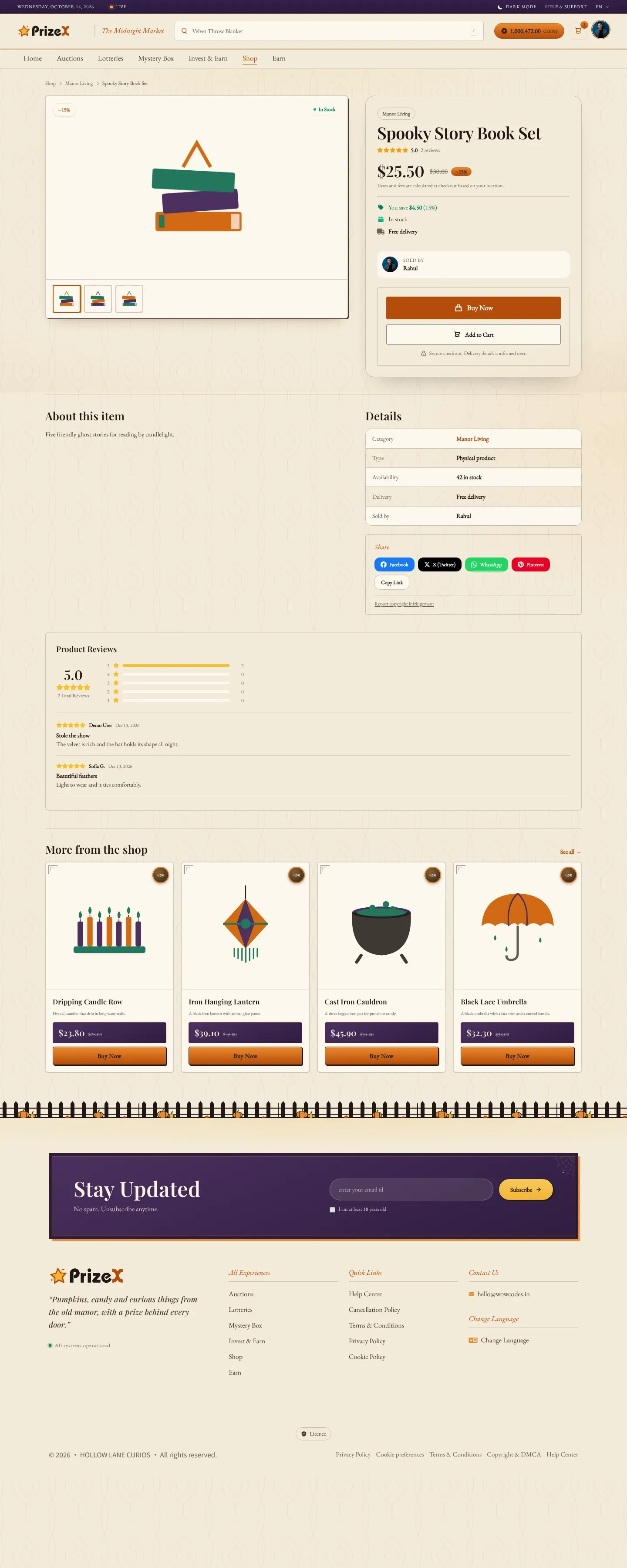 A product page