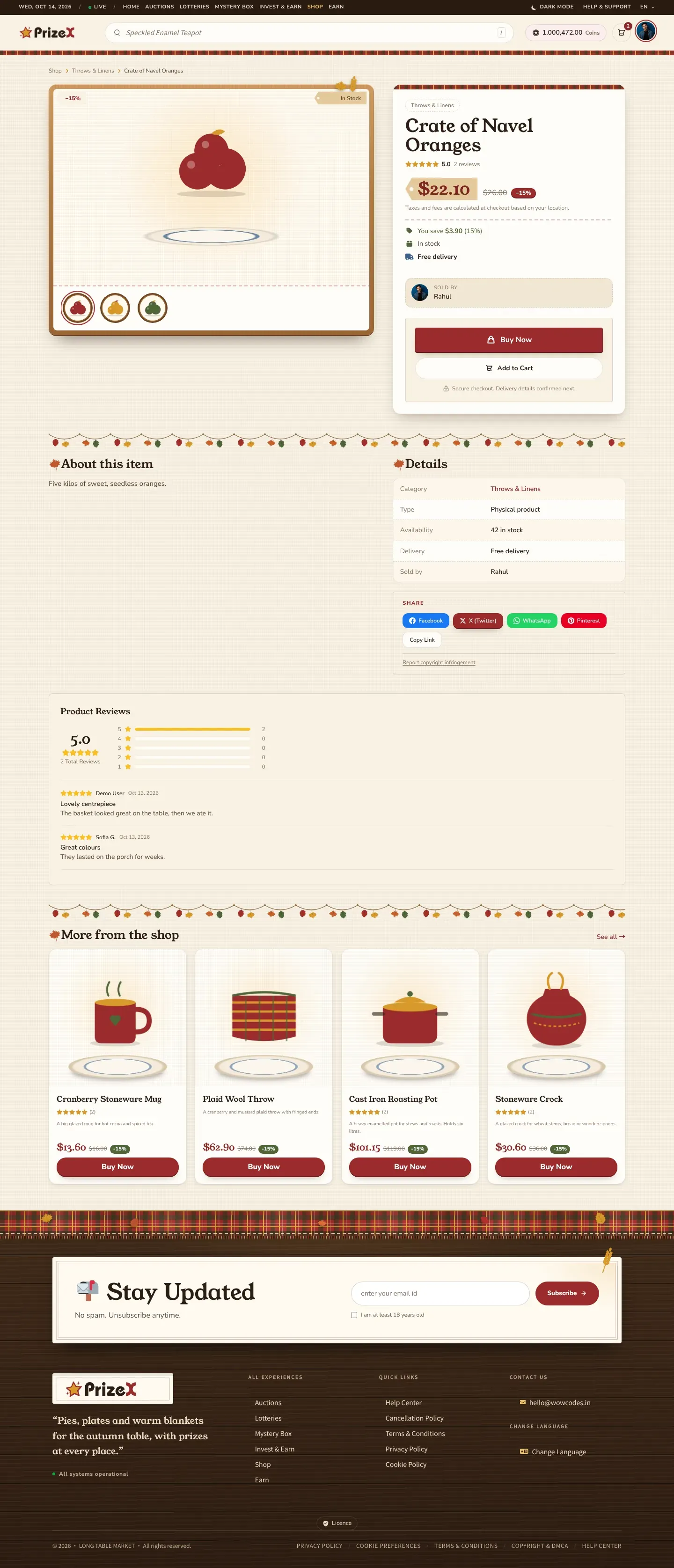 A product page