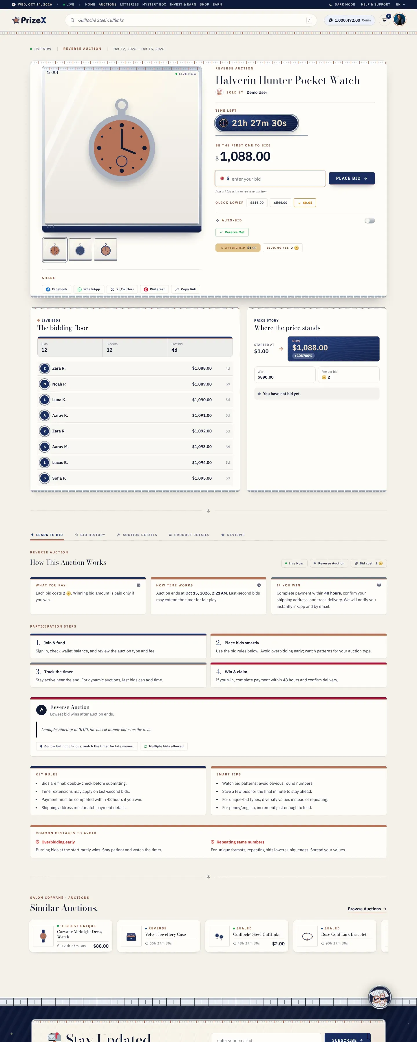A live auction