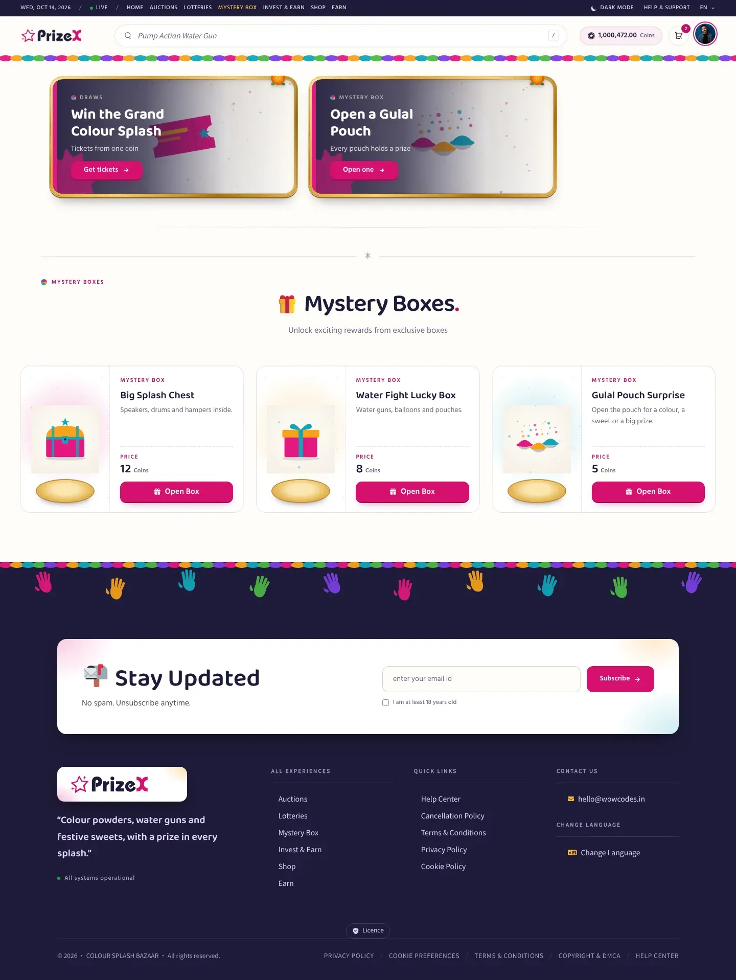 Mystery boxes