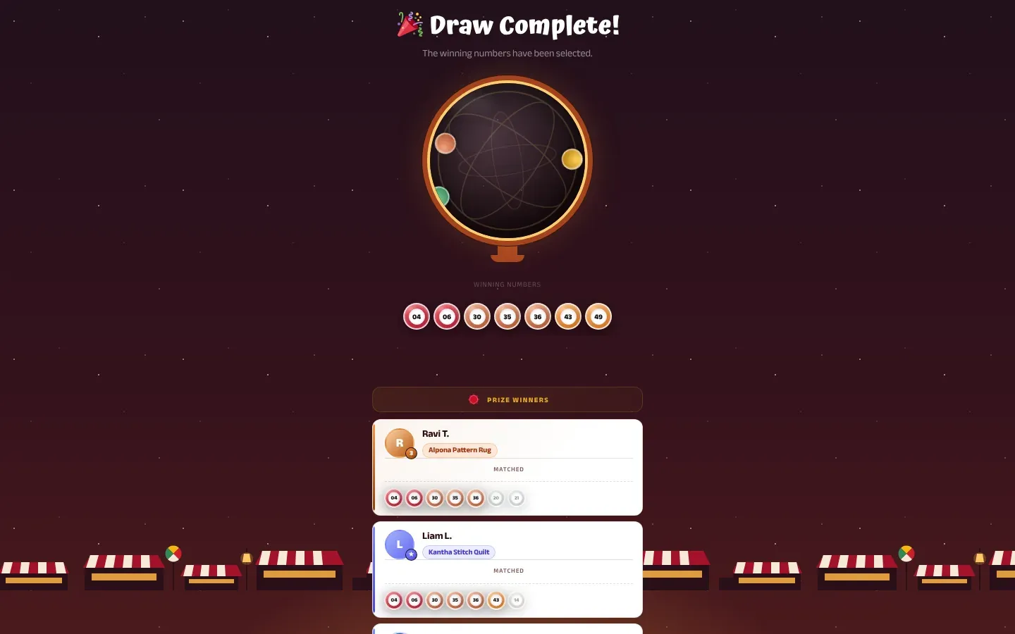 The lottery draw