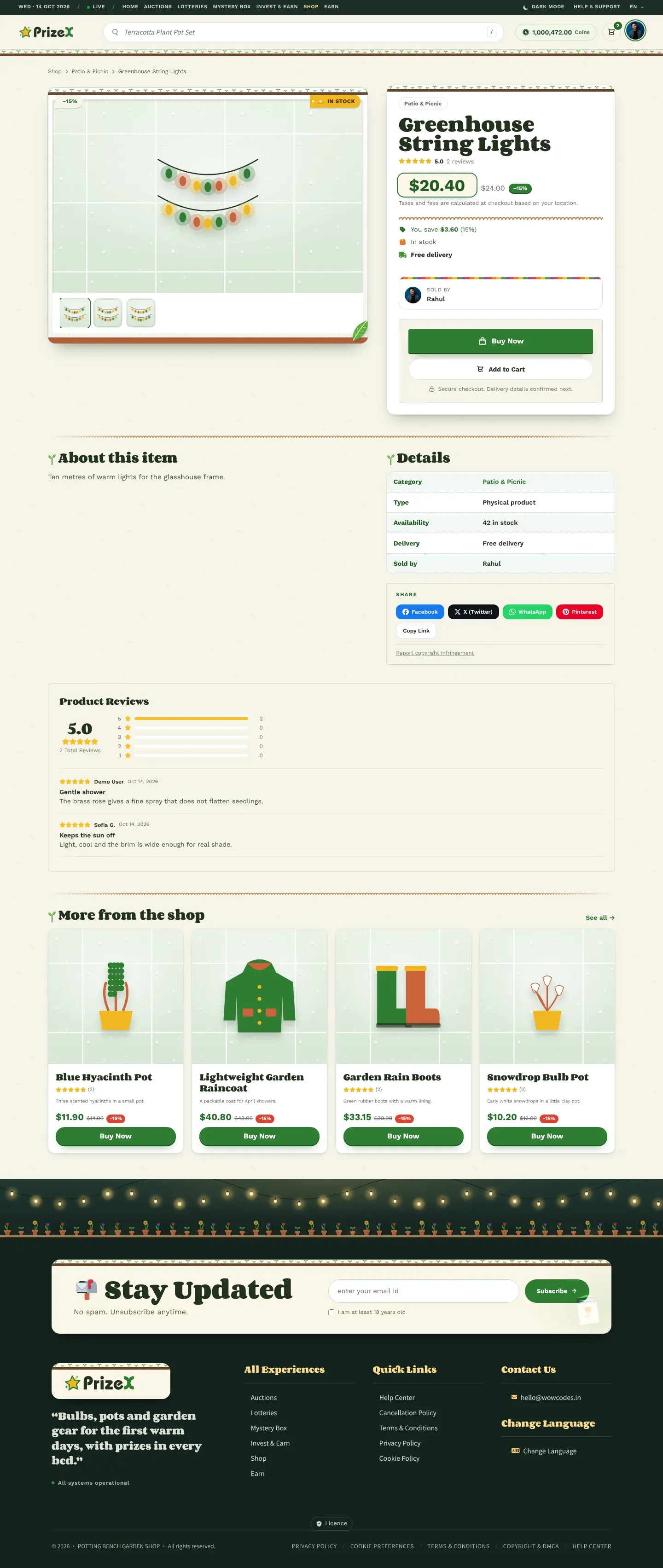 A product page