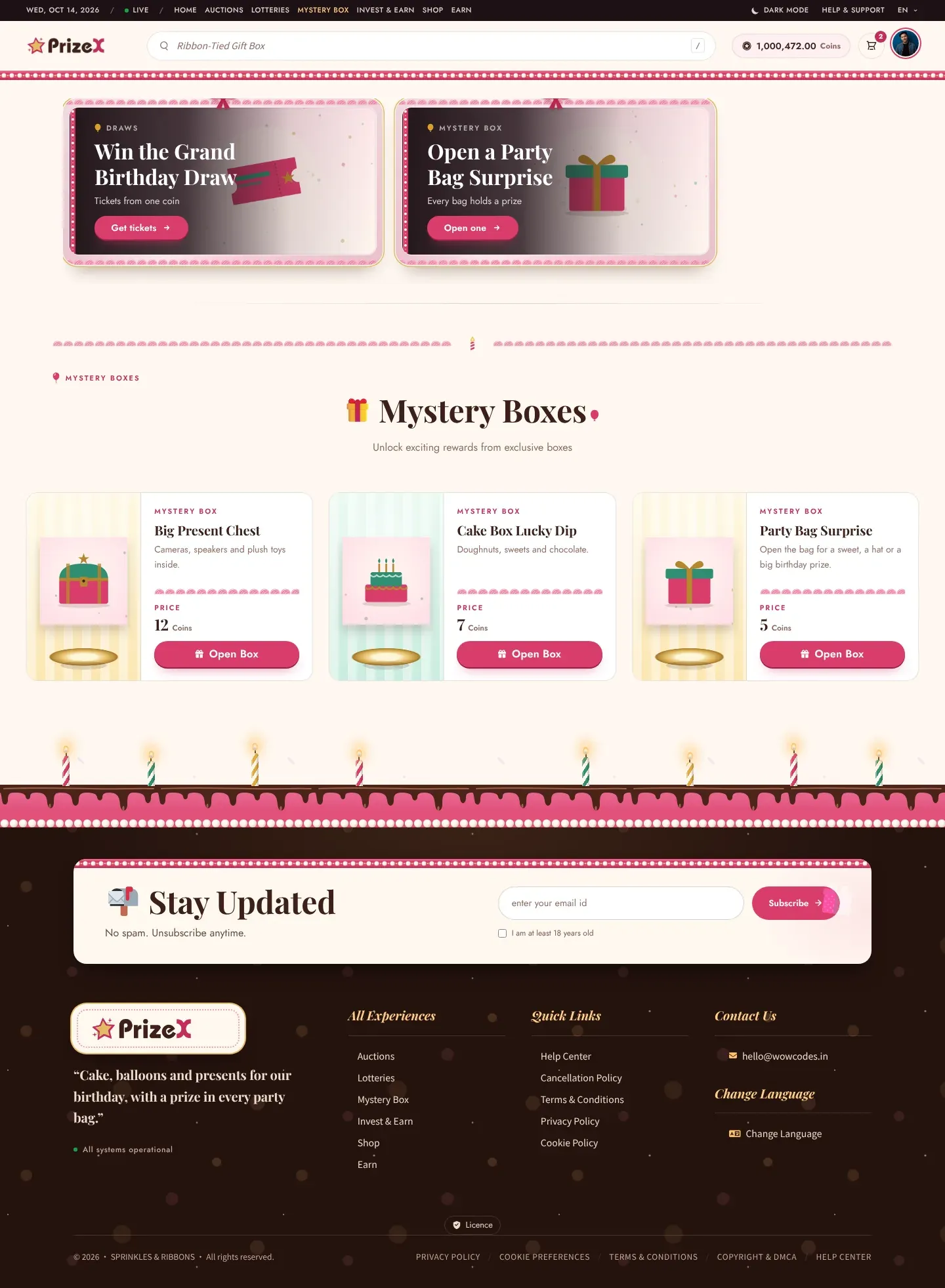 Mystery boxes