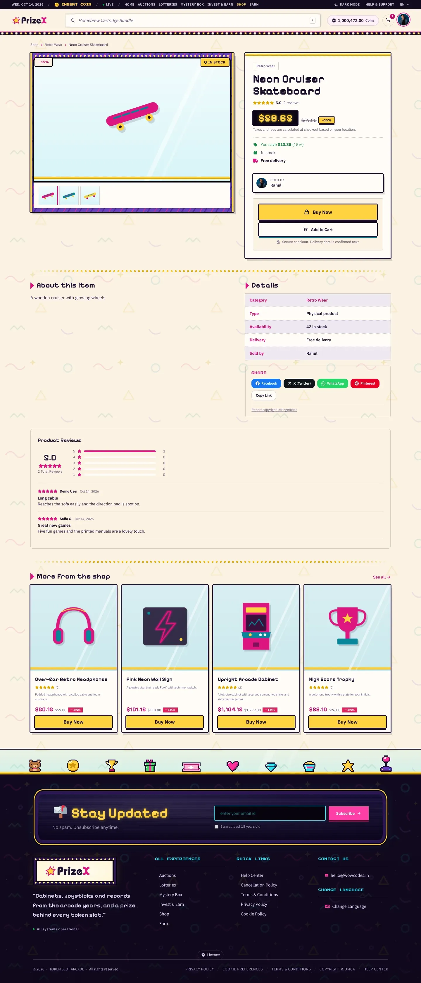 A product page