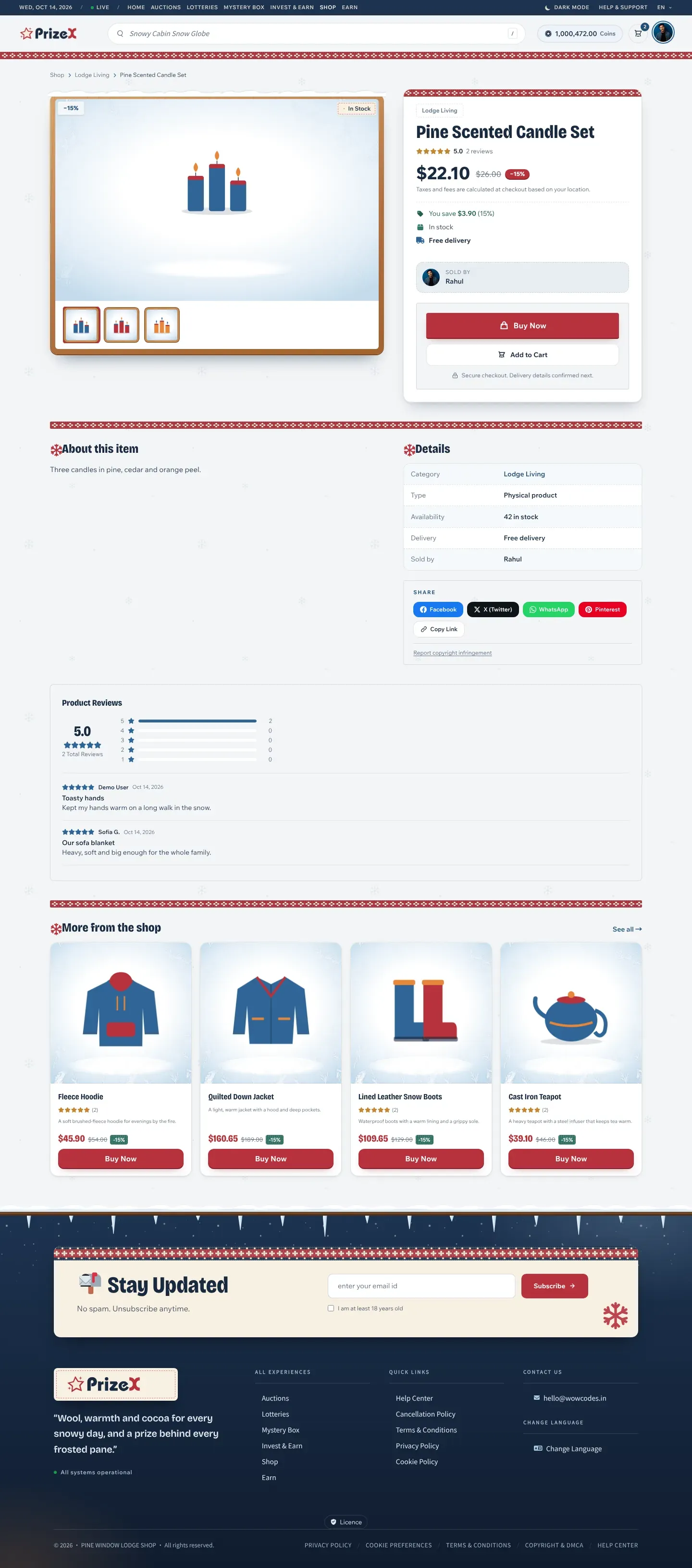 A product page